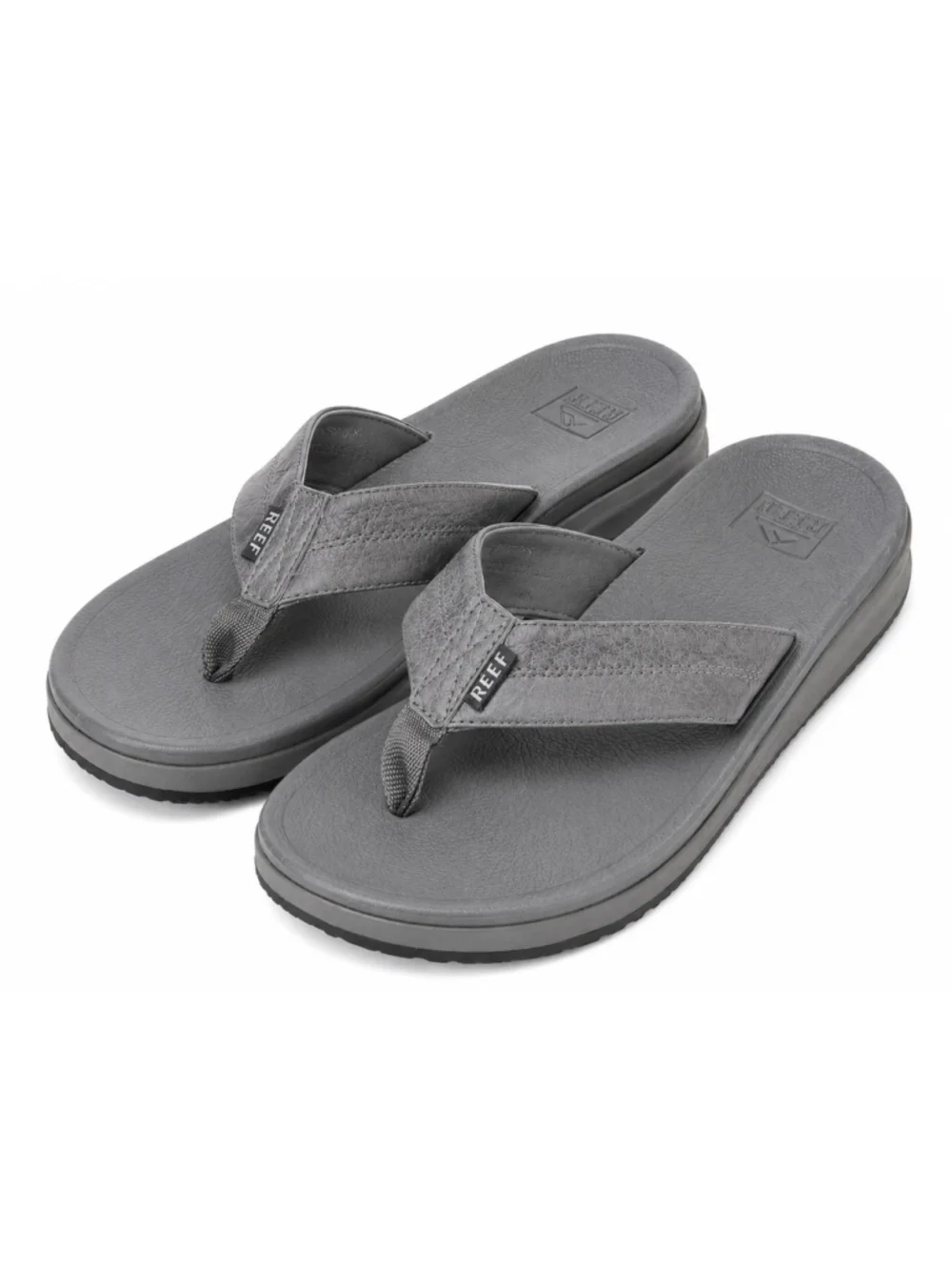 Reef Cushion Phantom Leather Flip Flops Black Men’s Size 11 Comfort Sandals